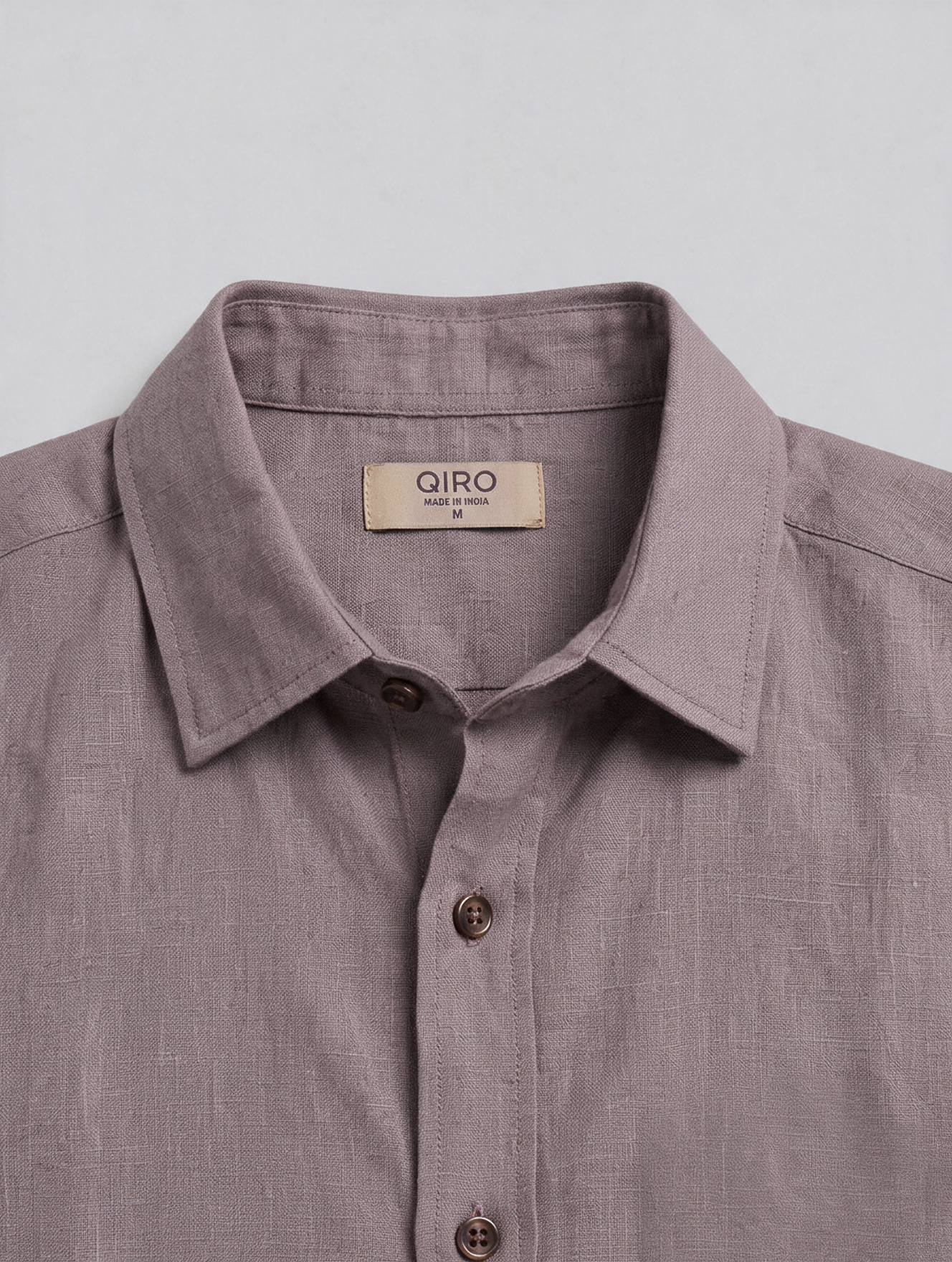 Men Mauve Viscose Linen Shirt