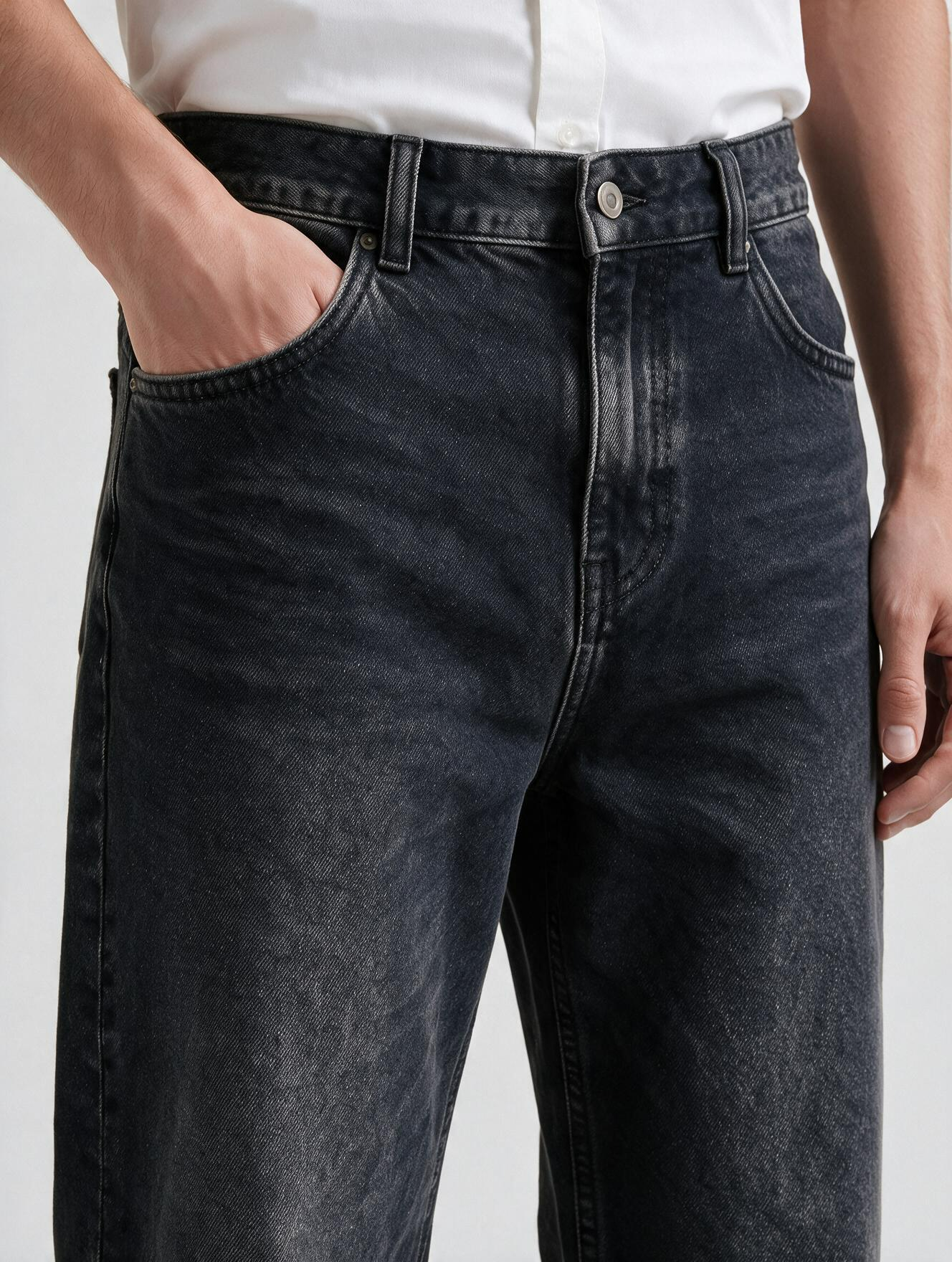 Men Black Baggy Jeans