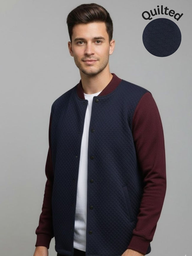 Men Colorblock Casual Jacket