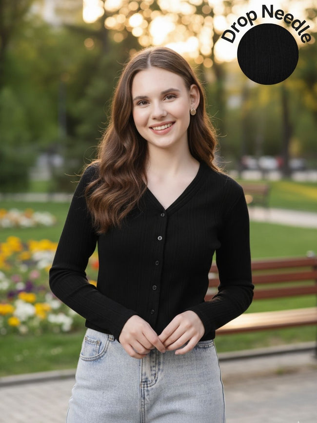 Women Black Crop Top