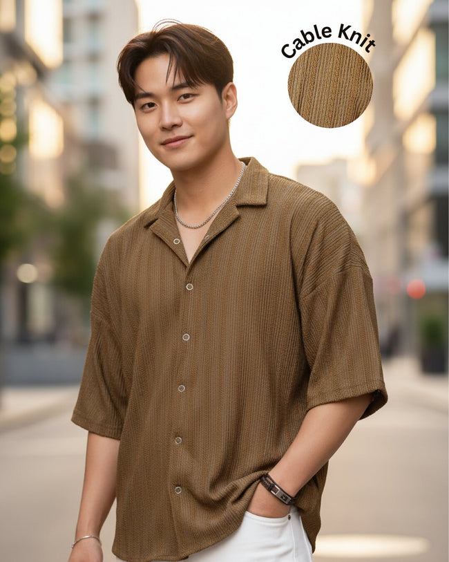 Men Beige Casual Shirt