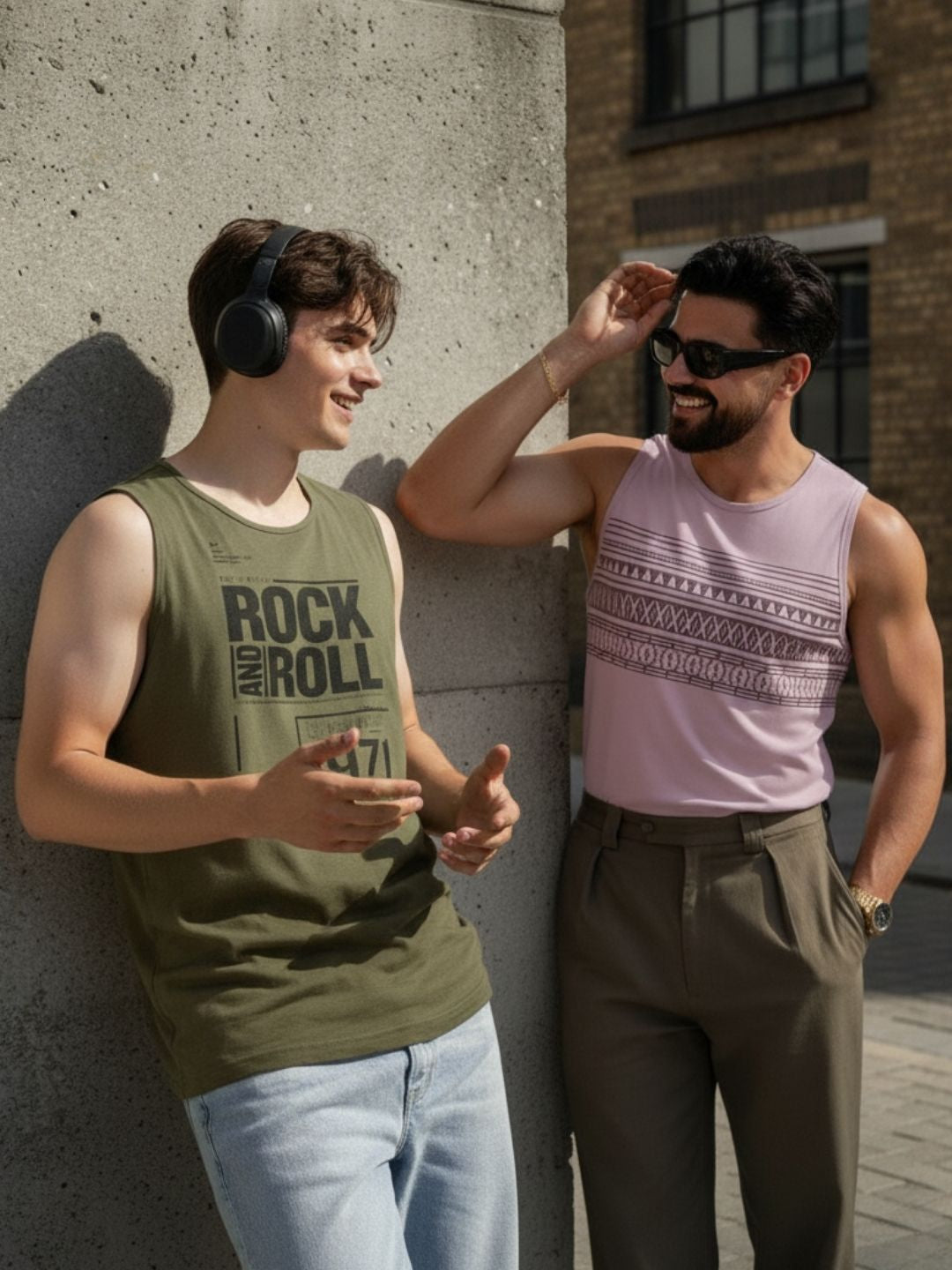 Men Multi Gym Vest T-Shirt Combo Pack Of 2