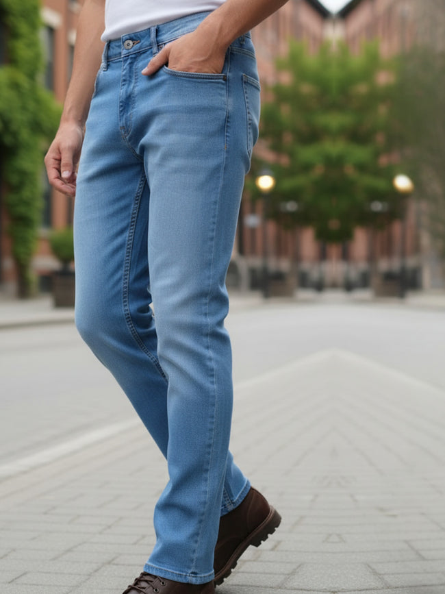 Men Blue Straight Fit Jeans