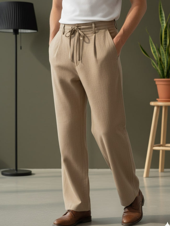 Men Khaki Korean Pant