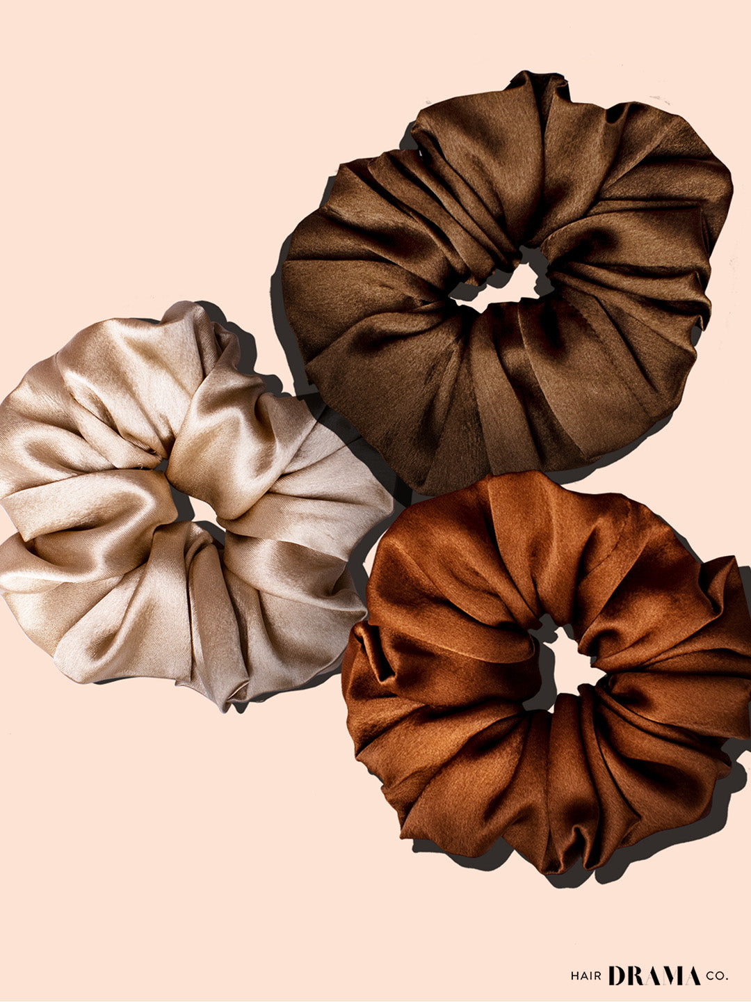 Satin Scrunchie Set Of 3