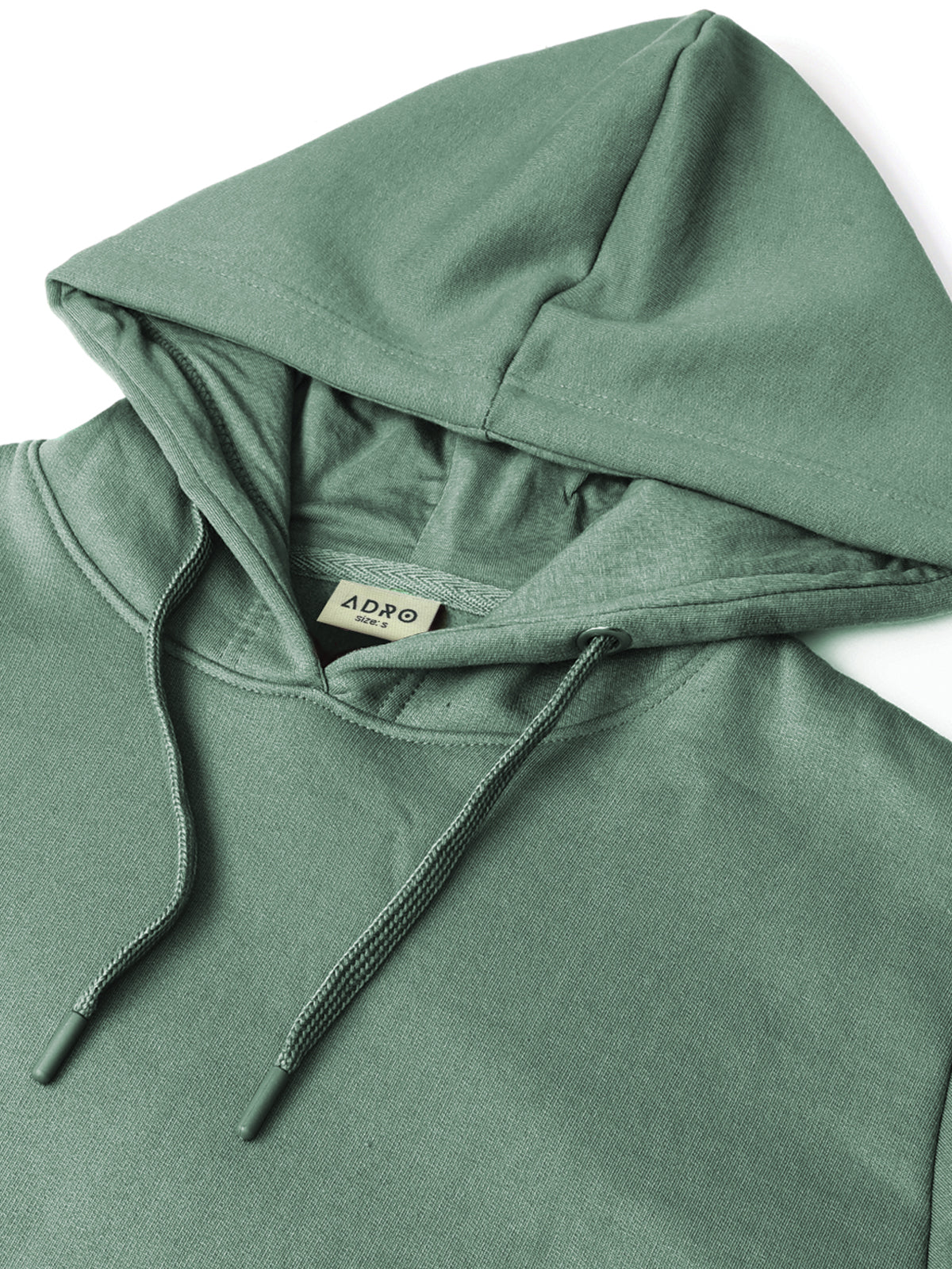 Men Green Cotton Fleece Printed Hoodie