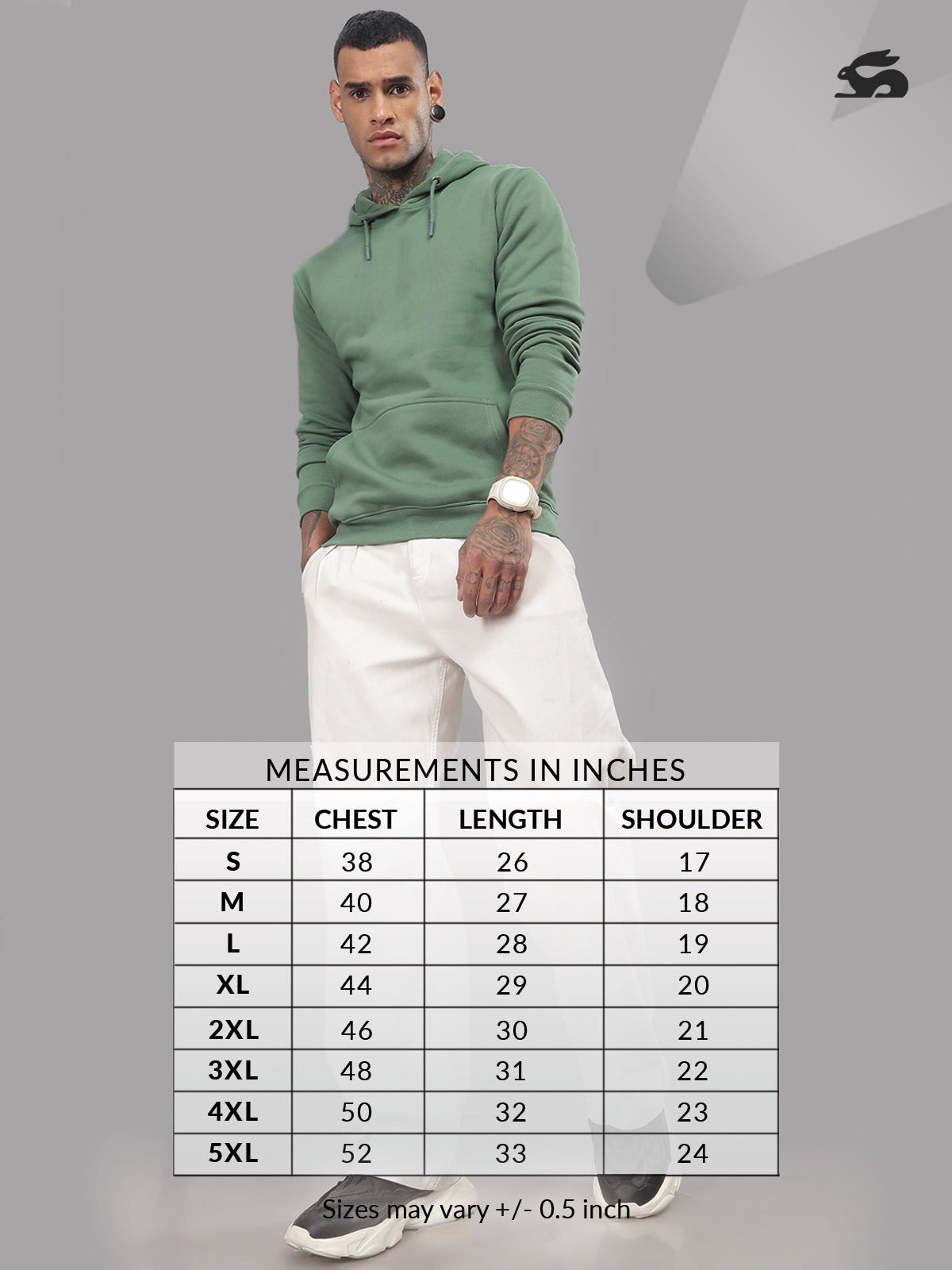 Men Green Cotton Fleece Printed Hoodie