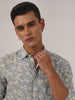 Men Digital Print Linen Blend Shirt