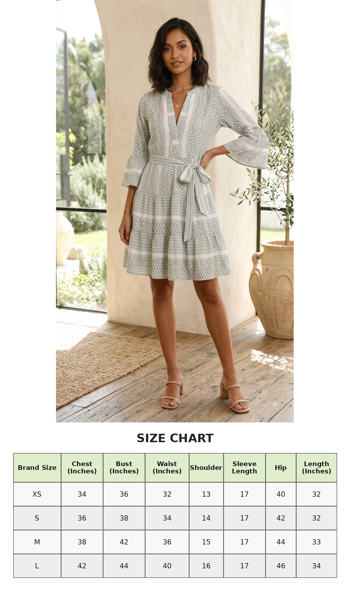 Women Green A-Line Dress