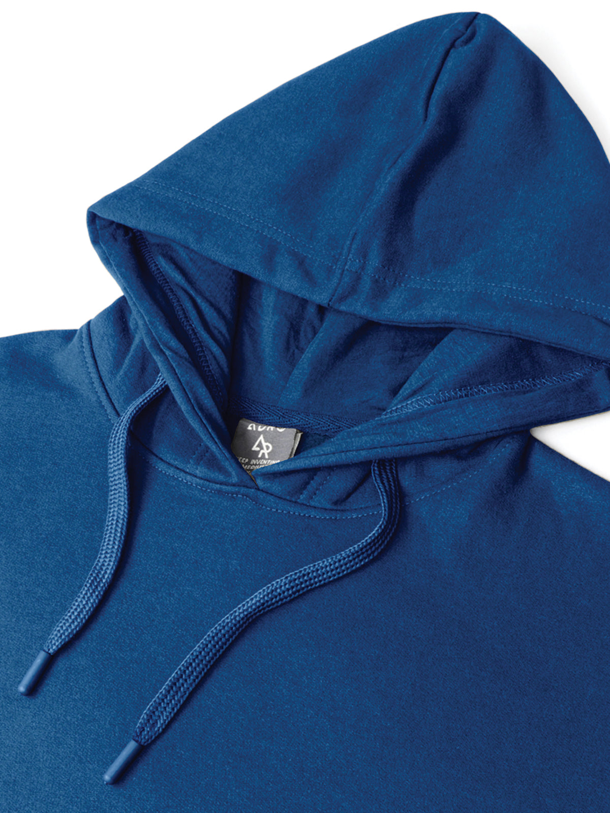 Men Blue Cotton Fleece Printed Hoodie