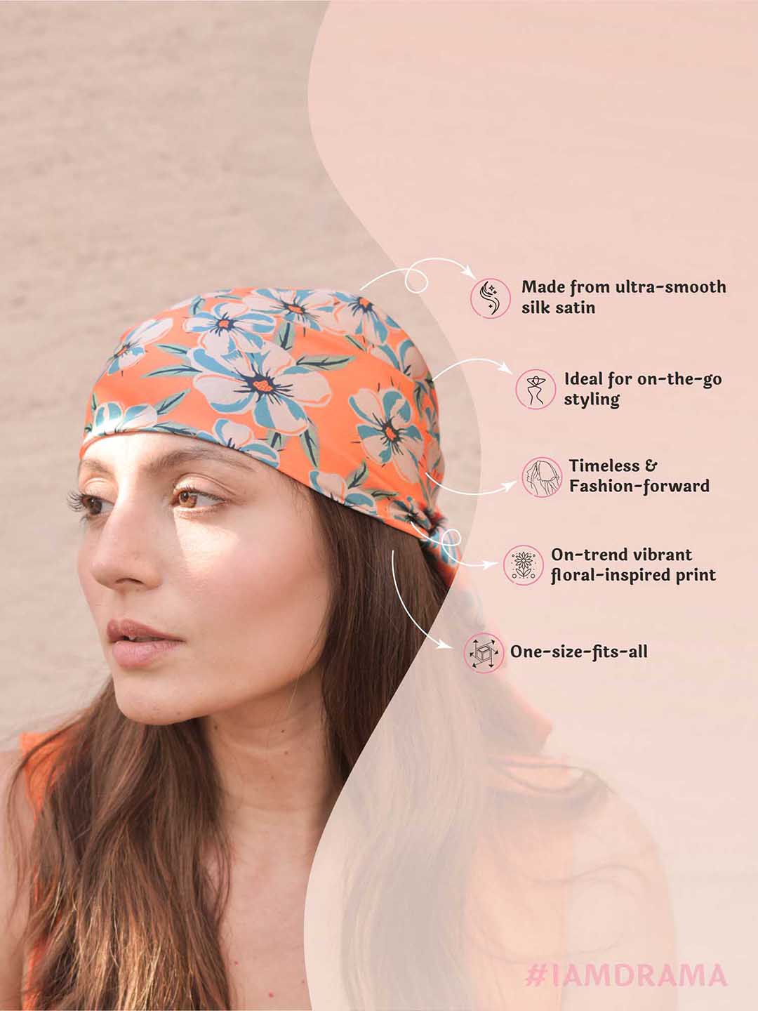 Orange Blossom Bandana Scarf