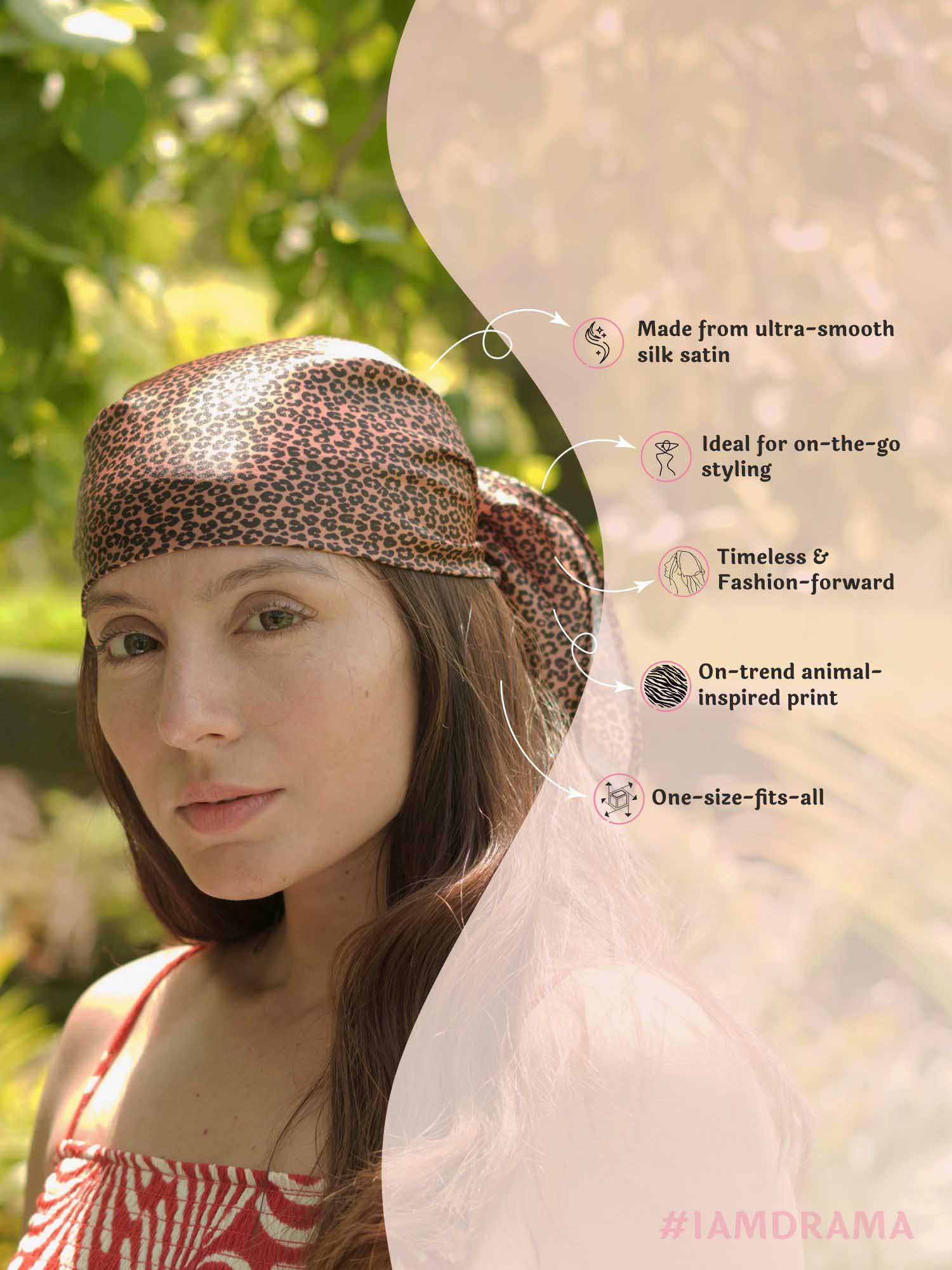 Brown Blossom Bandana Scarf