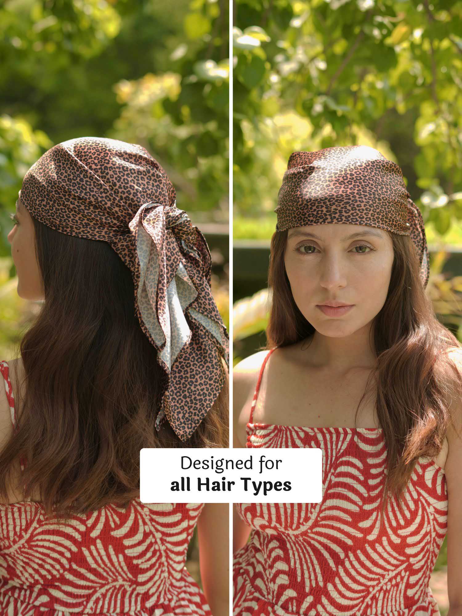 Brown Blossom Bandana Scarf