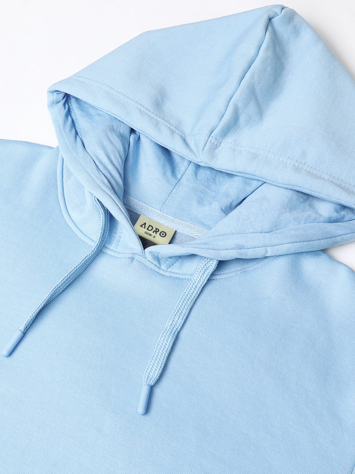 Men Blue Cotton Fleece Printed Hoodie