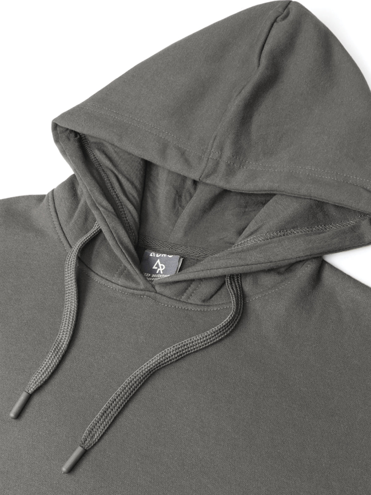 Men Grey Cotton Fleece Hoodie