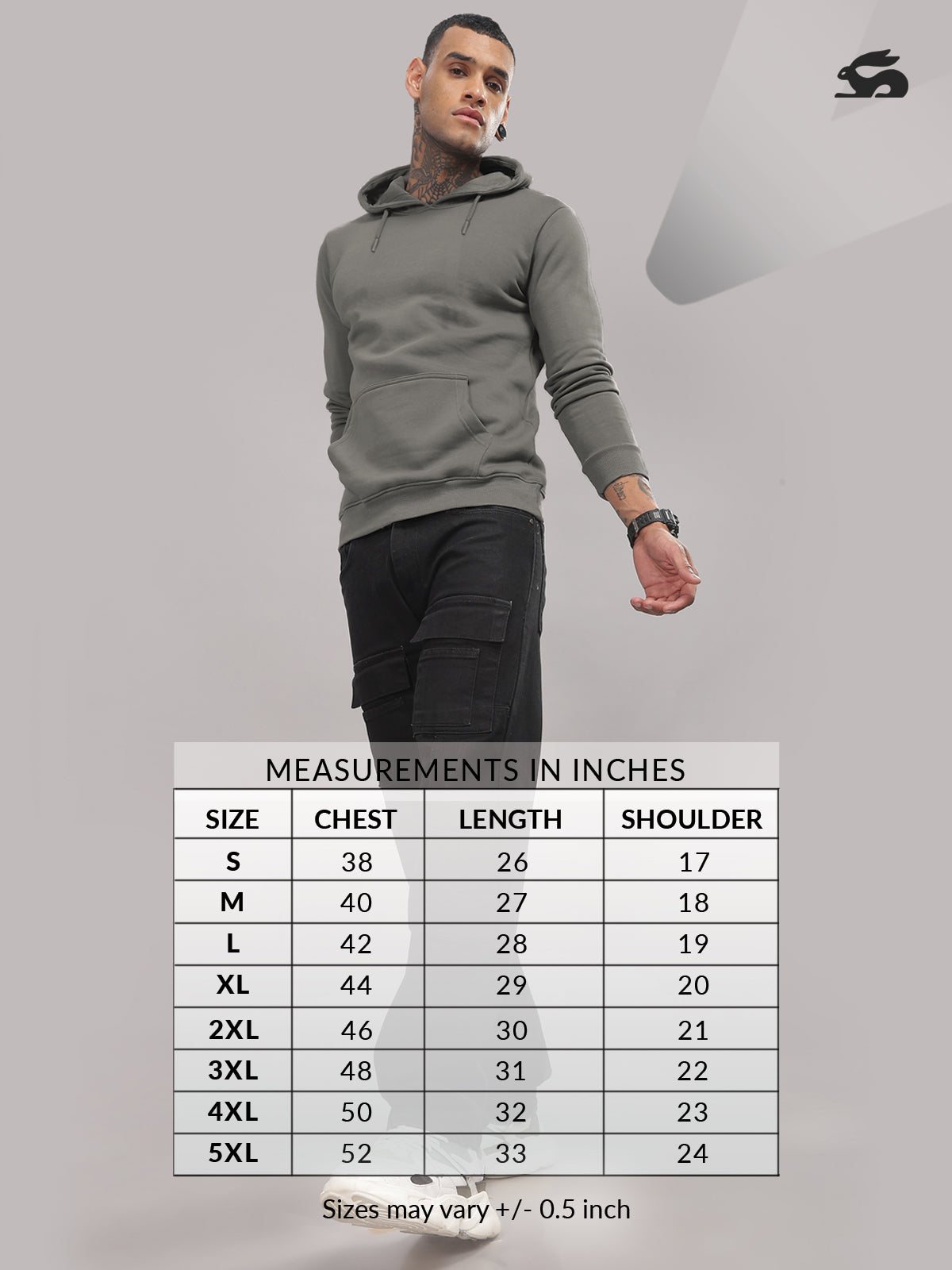 Men Grey Cotton Fleece Printed Hoodie