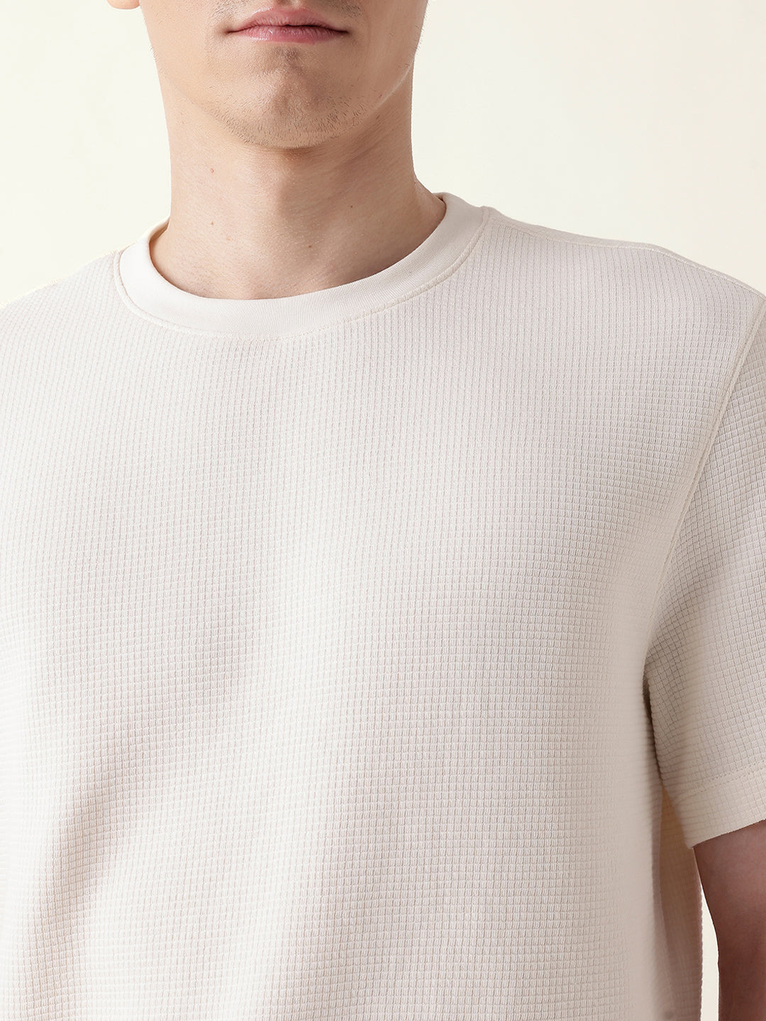 Men White Half Sleeve Regular T-Shirt
