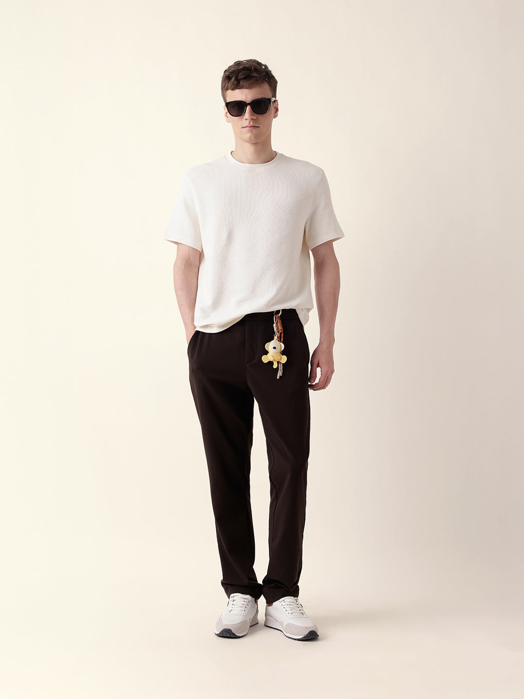 Men White Half Sleeve Regular T-Shirt