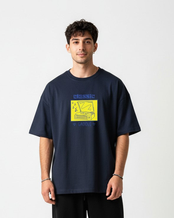Men Oversized Cotton Printed T-Shirt
