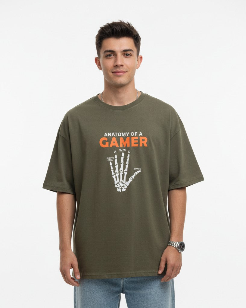 Men Oversized Cotton Printed T-Shirt