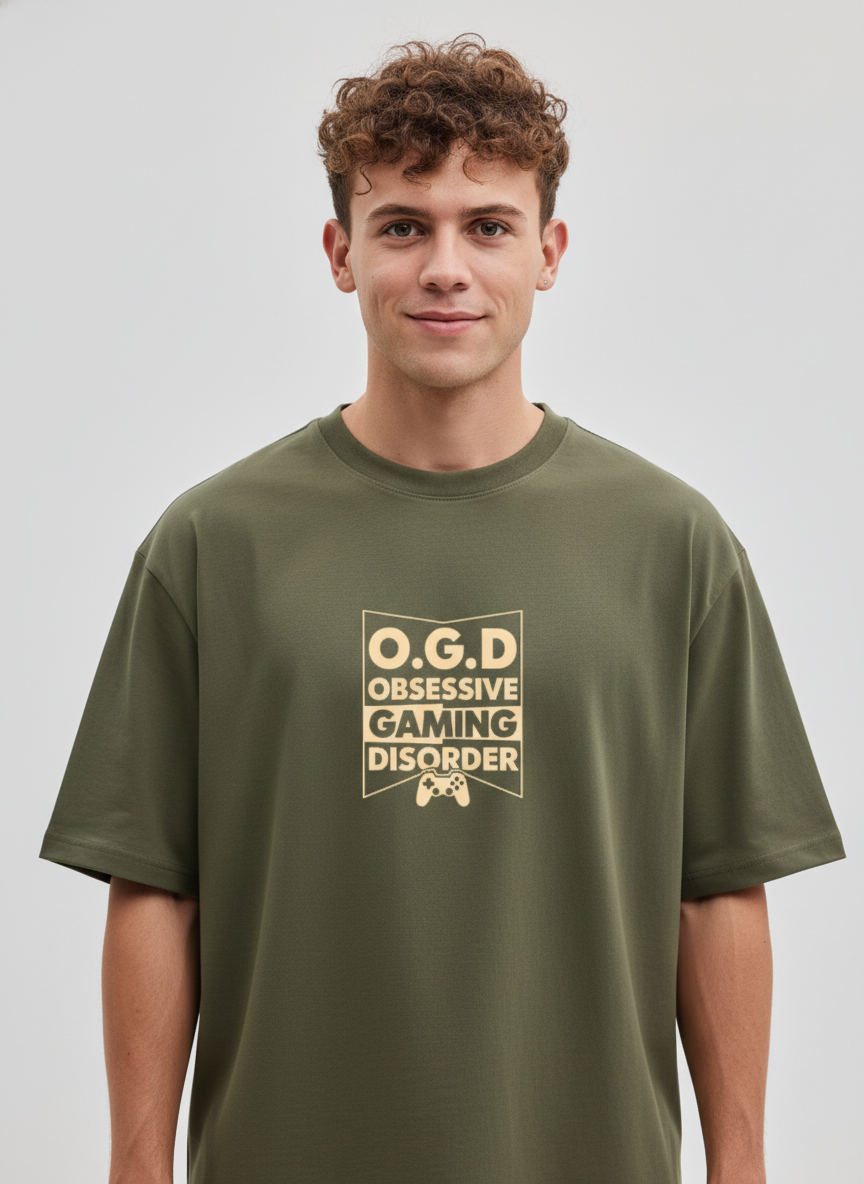 Men Oversized Cotton Printed T-Shirt