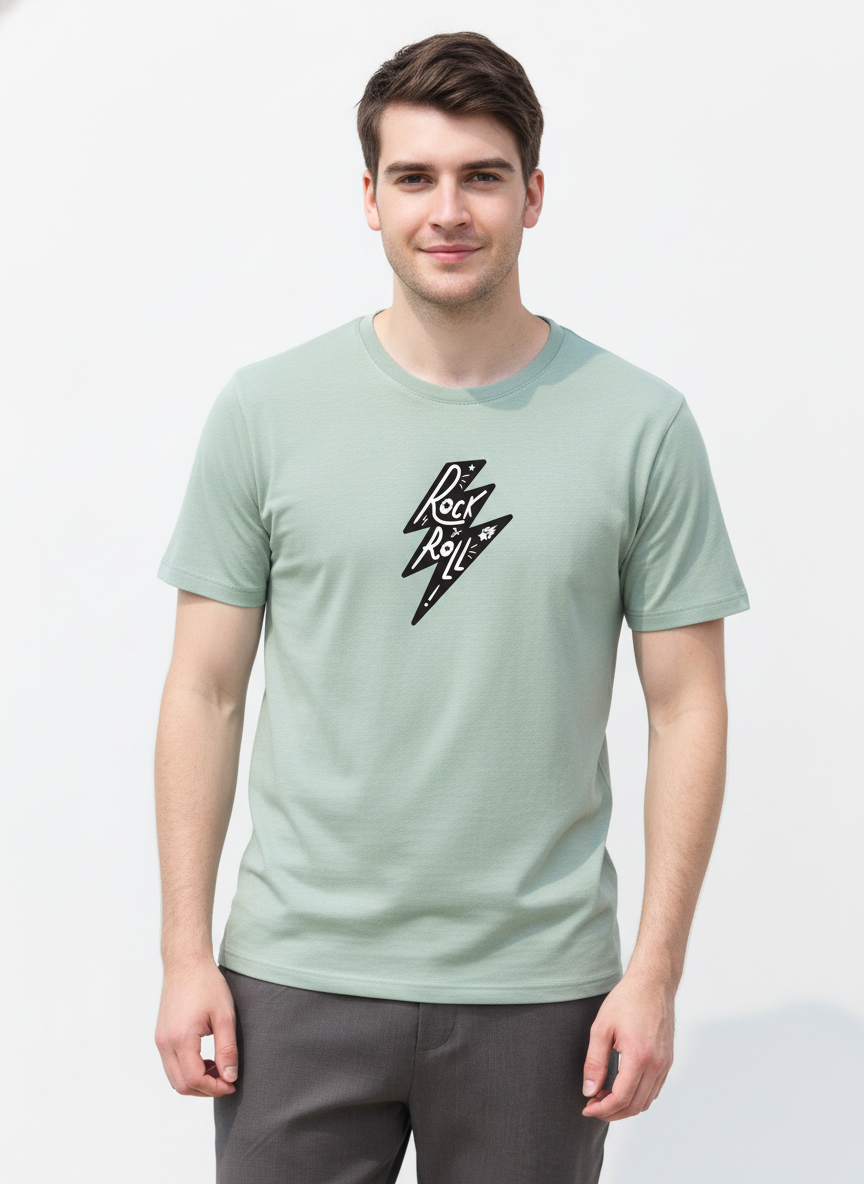 Men Regular Pure Cotton Printed T-Shirt