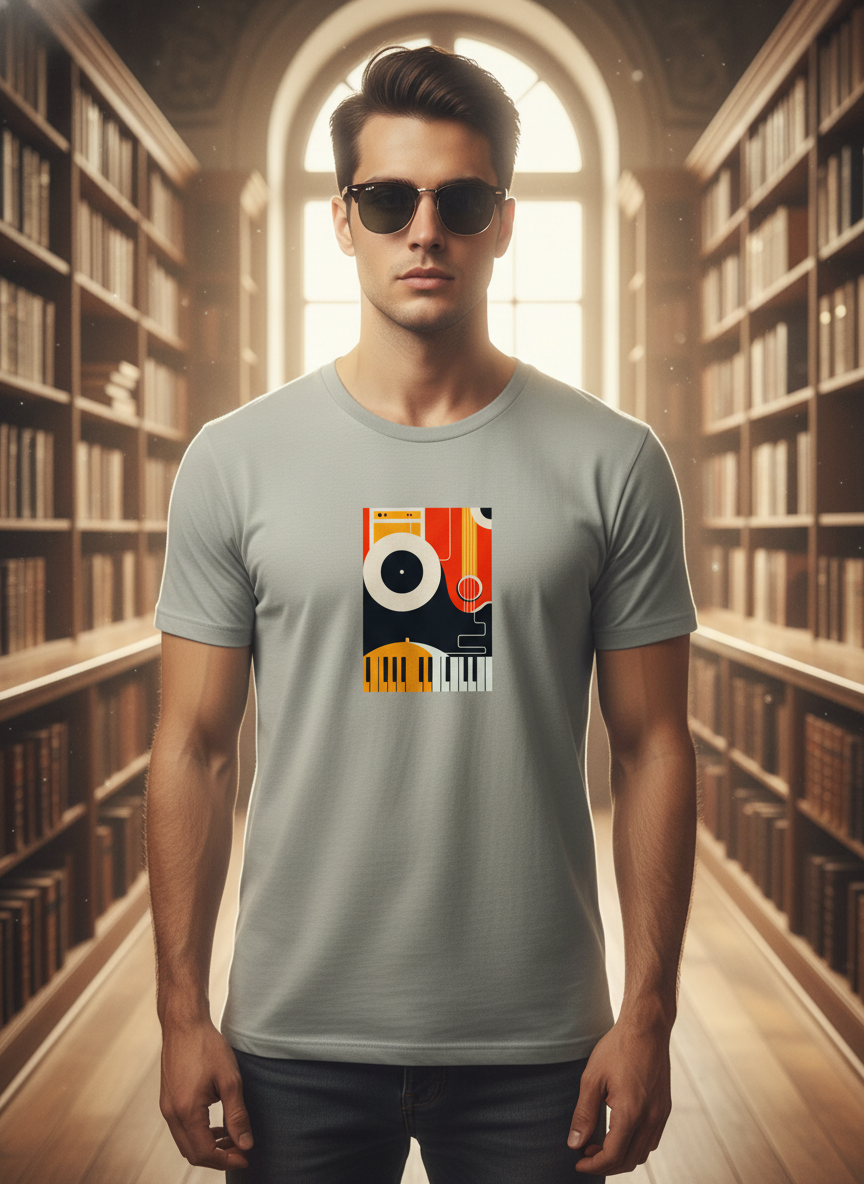 Men Regular Pure Cotton Printed T-Shirt