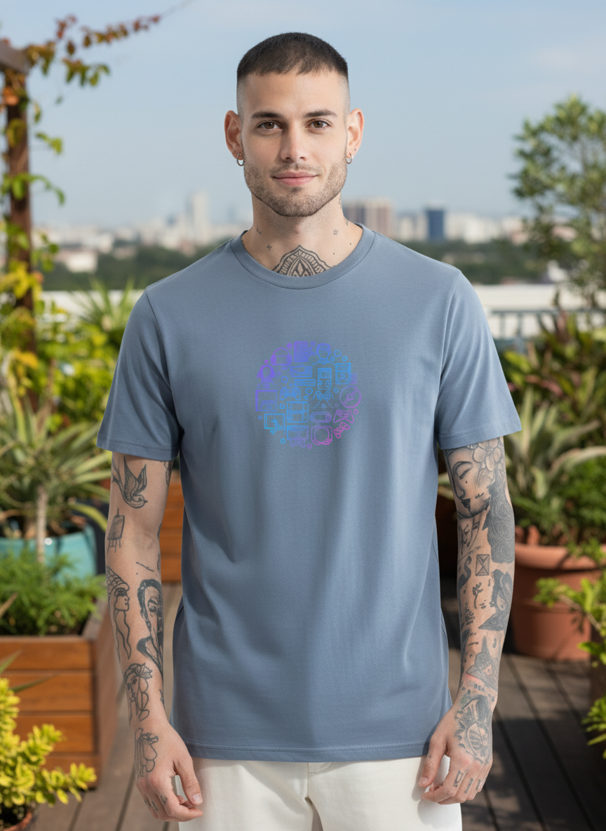 Men Regular Pure Cotton Printed T-Shirt