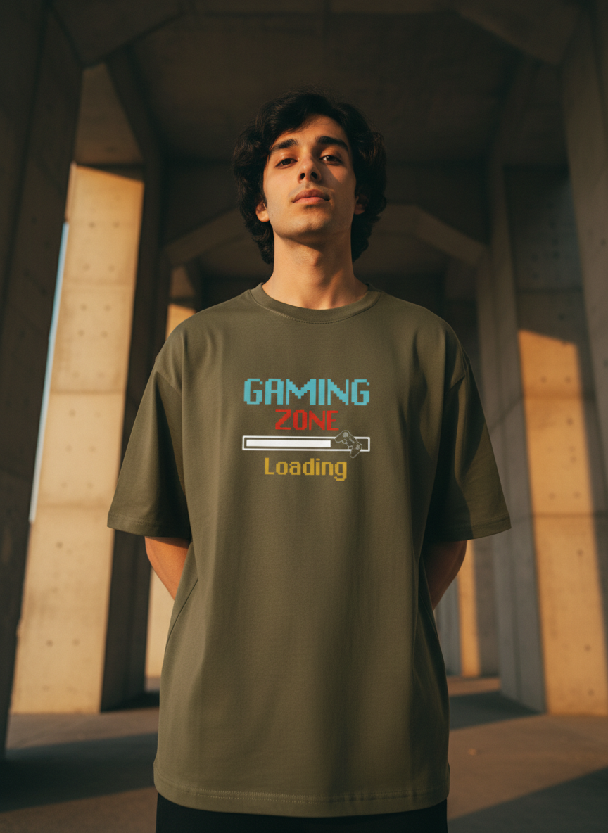 Men Oversized Cotton Printed T-Shirt