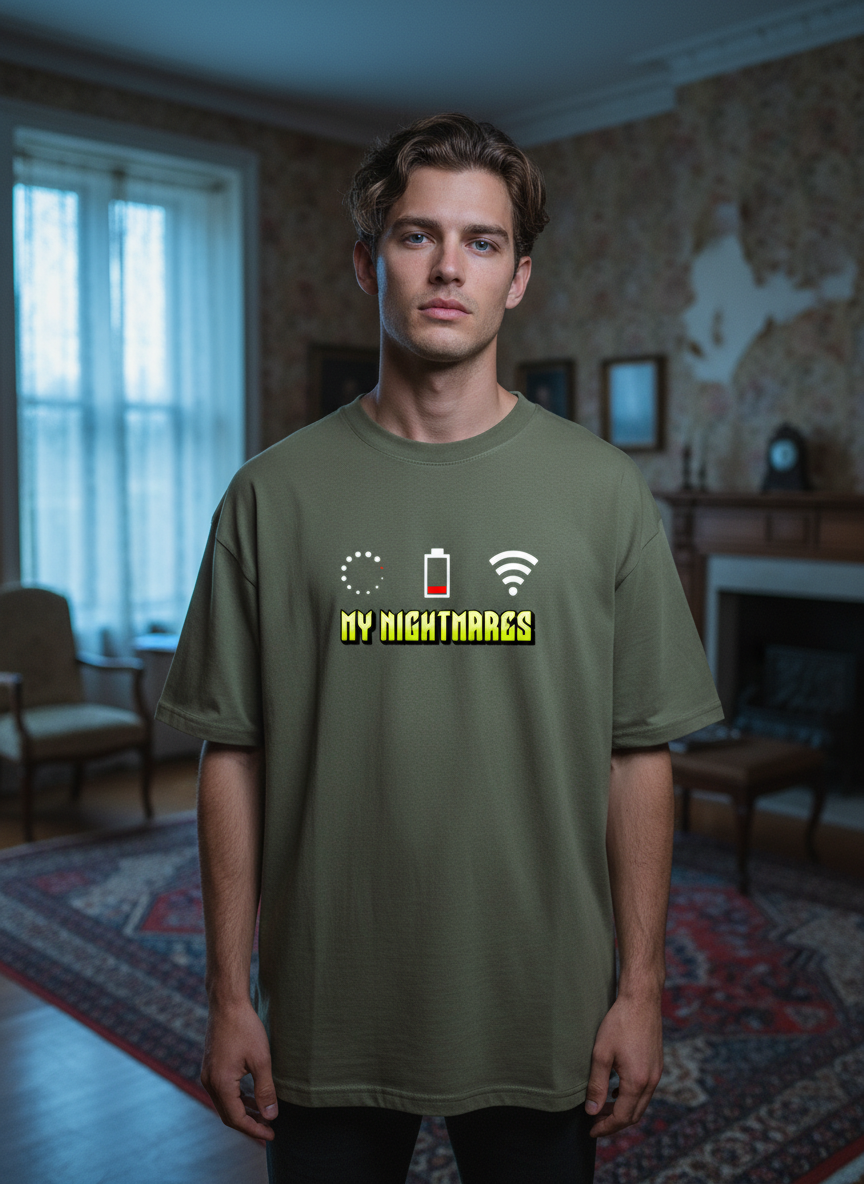 Men Oversized Cotton Printed T-Shirt