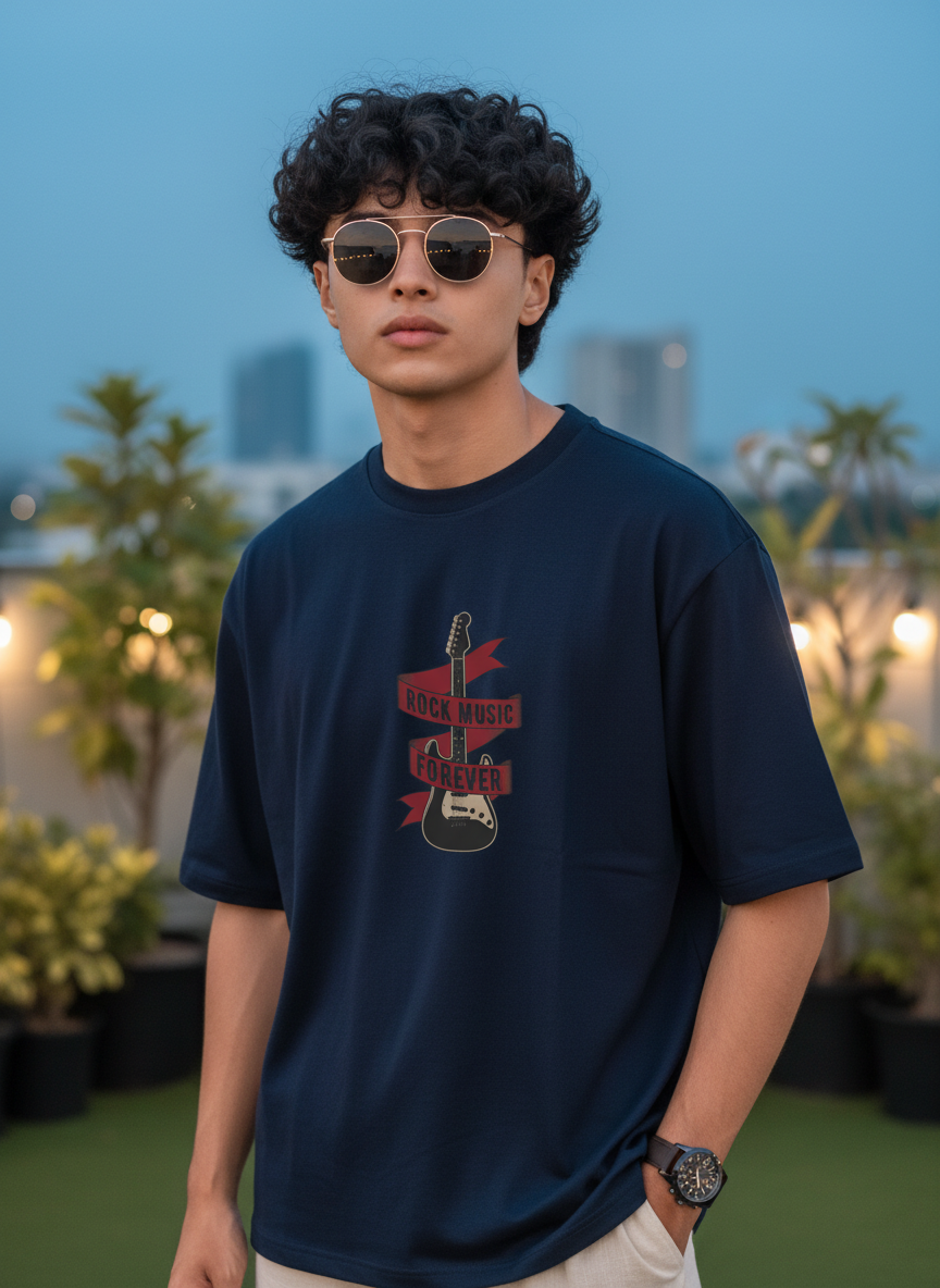 Men Oversized Cotton Printed T-Shirt