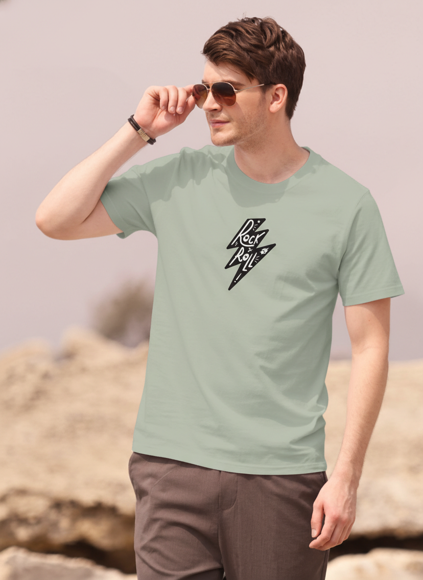 Men Regular Pure Cotton Printed T-Shirt