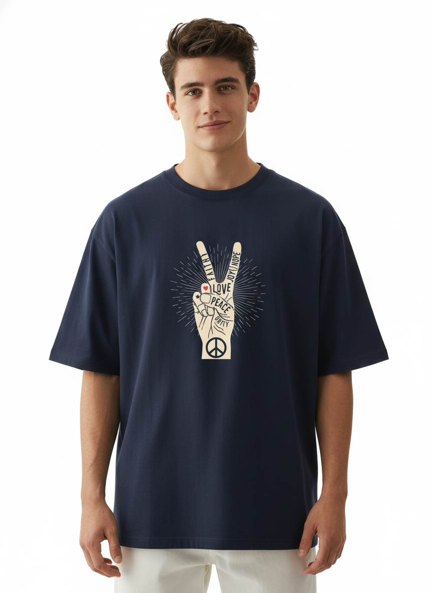 Men Oversized Cotton Printed T-Shirt