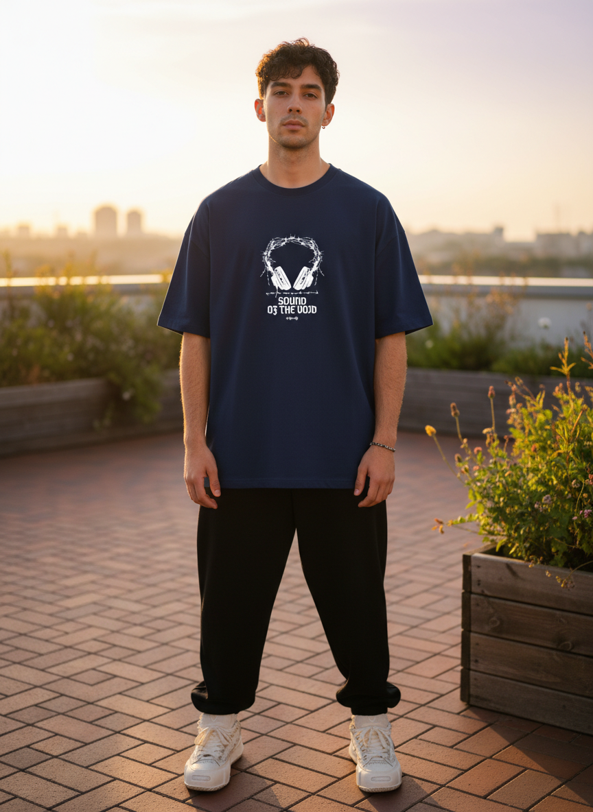 Men Oversized Cotton Printed T-Shirt