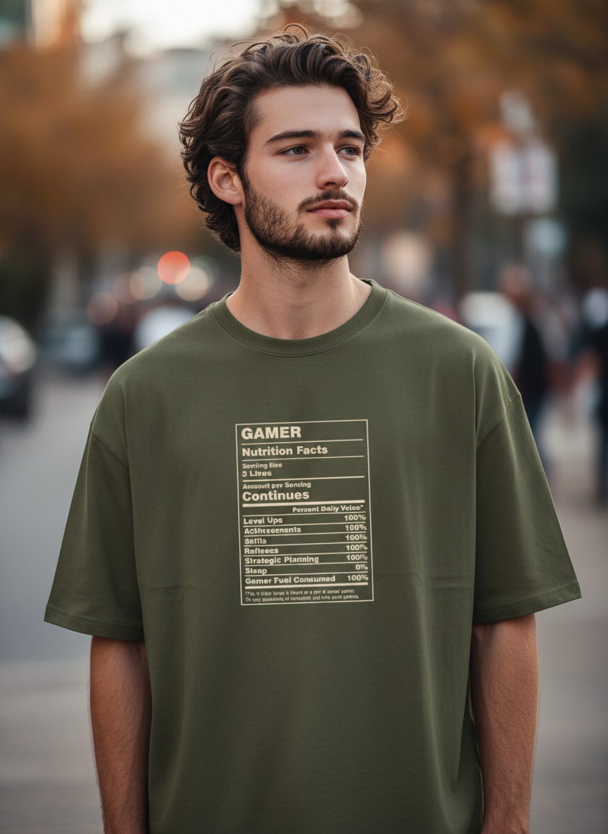 Men Oversized Cotton Printed T-Shirt