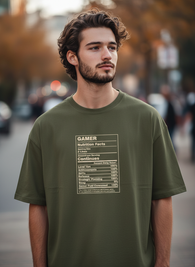 Men Oversized Cotton Printed T-Shirt