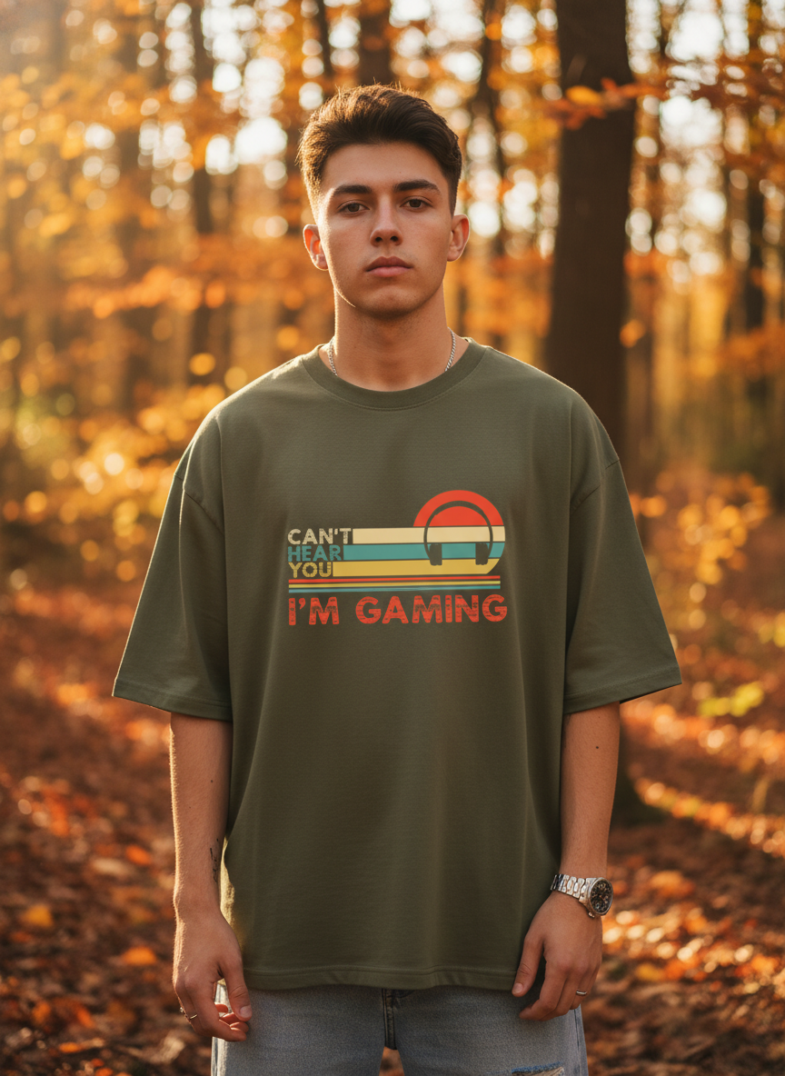 Men Oversized Cotton Printed T-Shirt