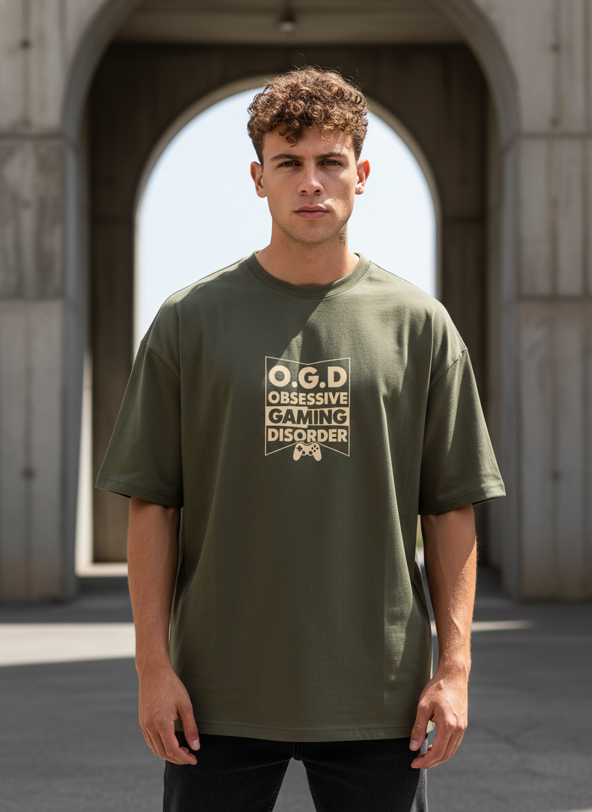 Men Oversized Cotton Printed T-Shirt