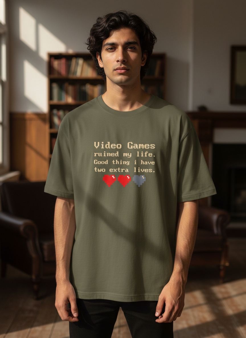 Men Oversized Cotton Printed T-Shirt