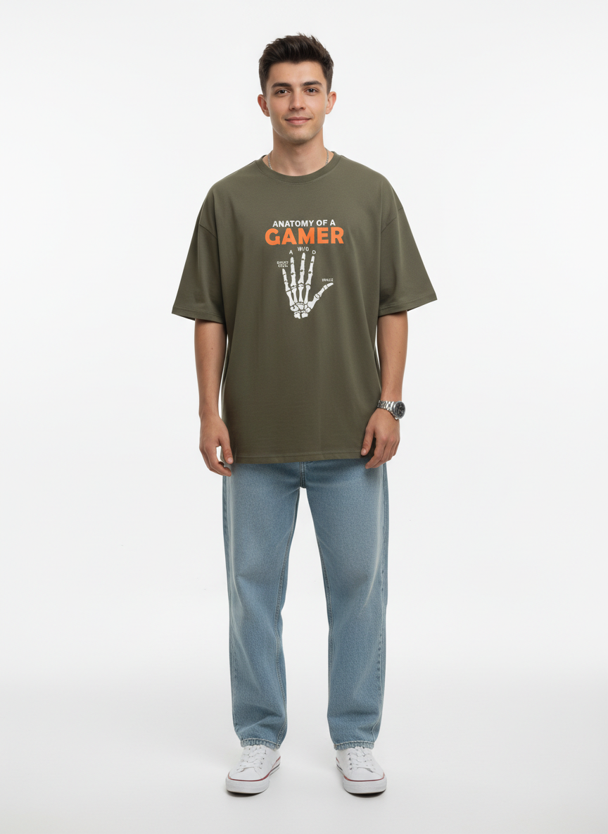 Men Oversized Cotton Printed T-Shirt