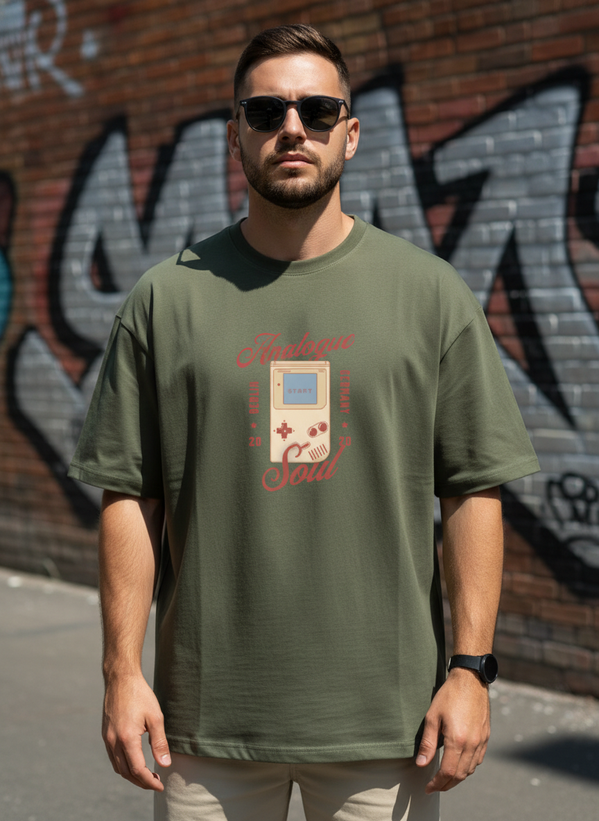 Men Oversized Cotton Printed T-Shirt