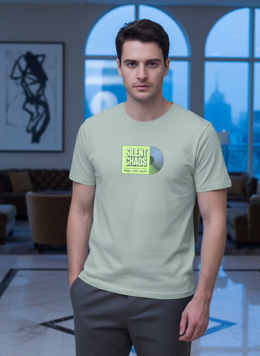 Men Regular Pure Cotton Printed T-Shirt