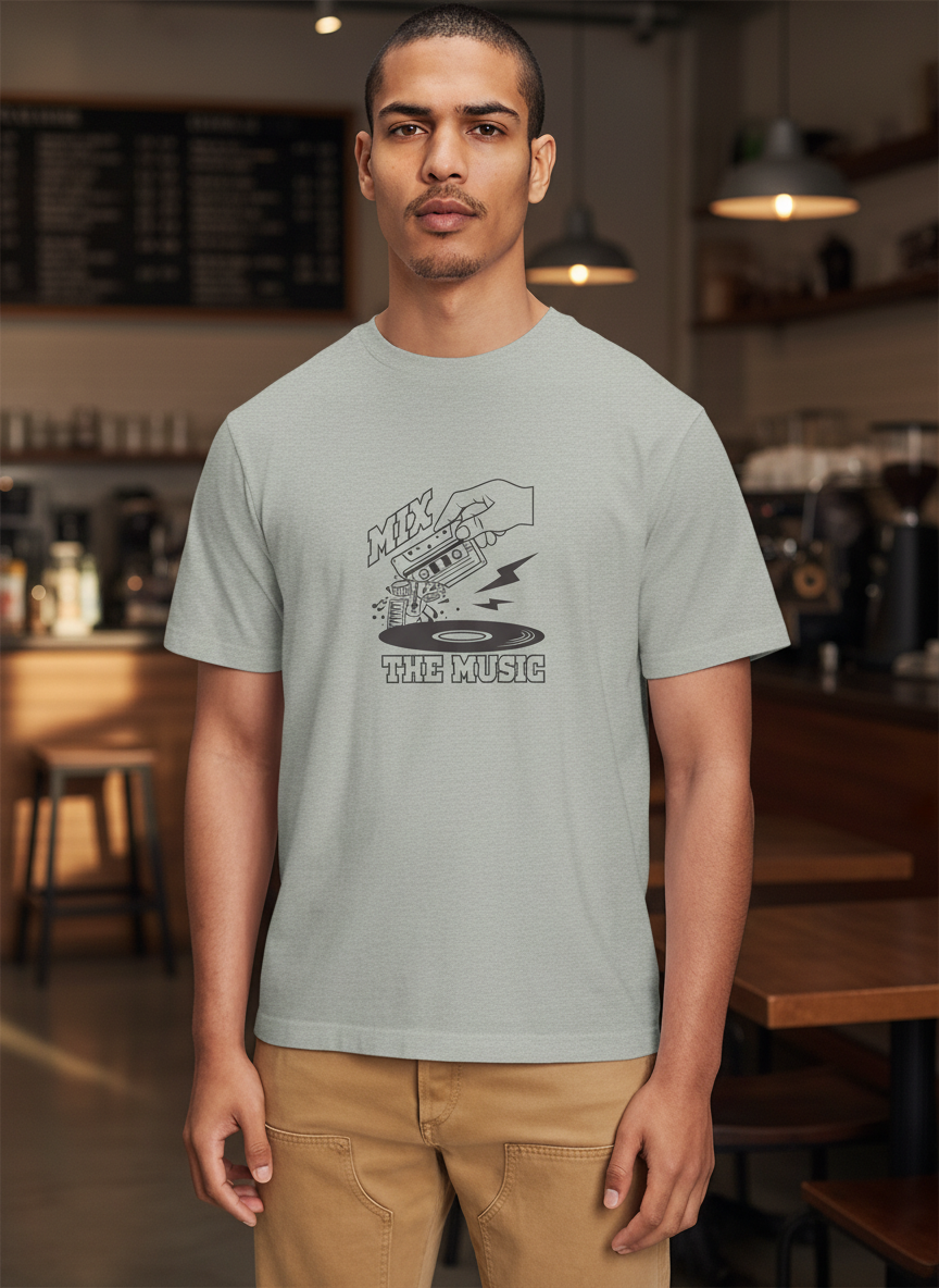Men Regular Pure Cotton Printed T-Shirt