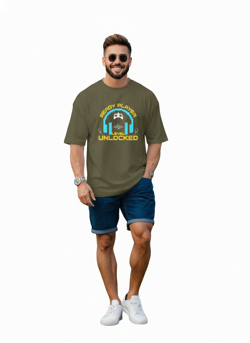 Men Oversized Cotton Printed T-Shirt