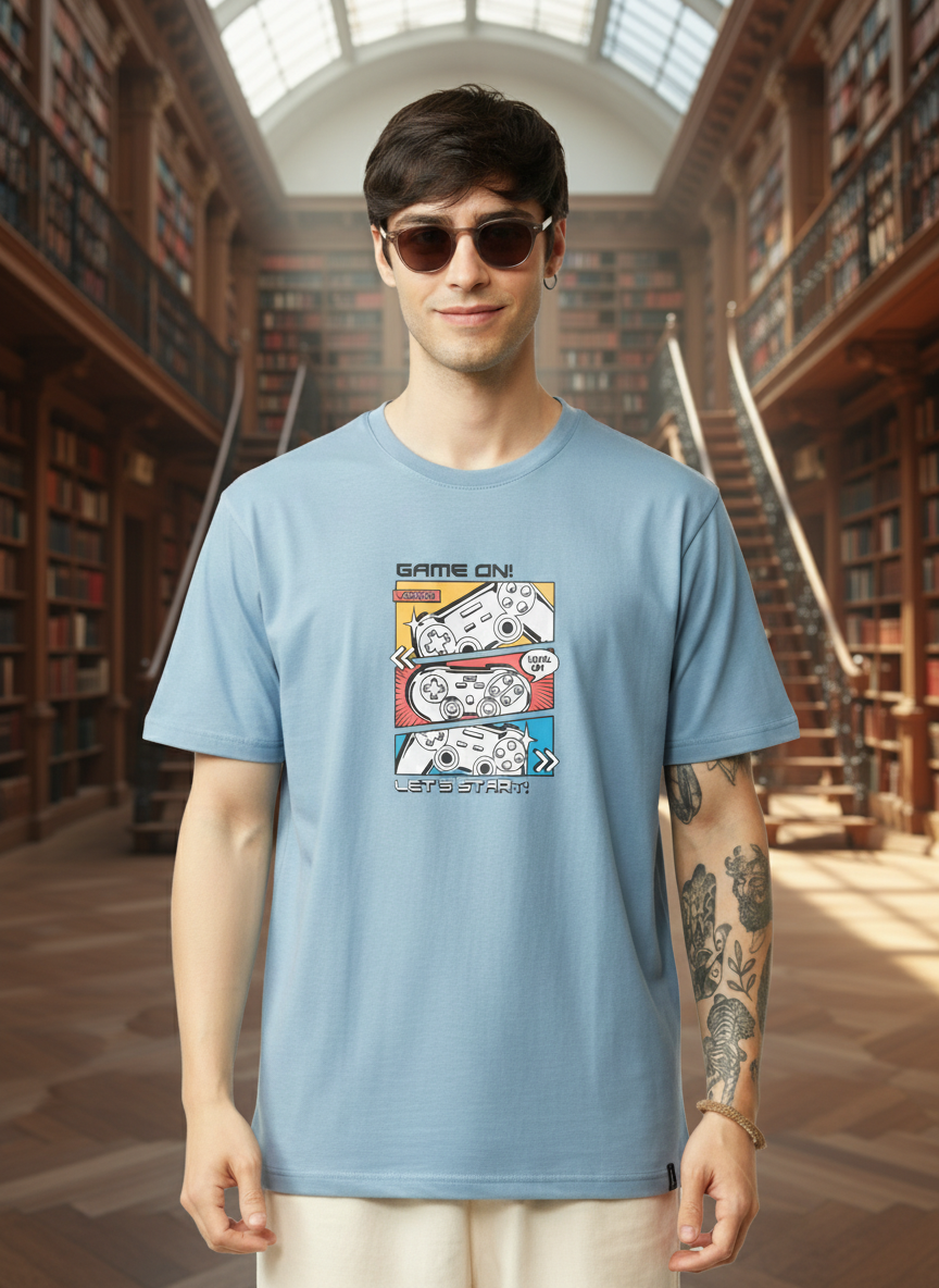 Men Regular Pure Cotton Printed T-Shirt