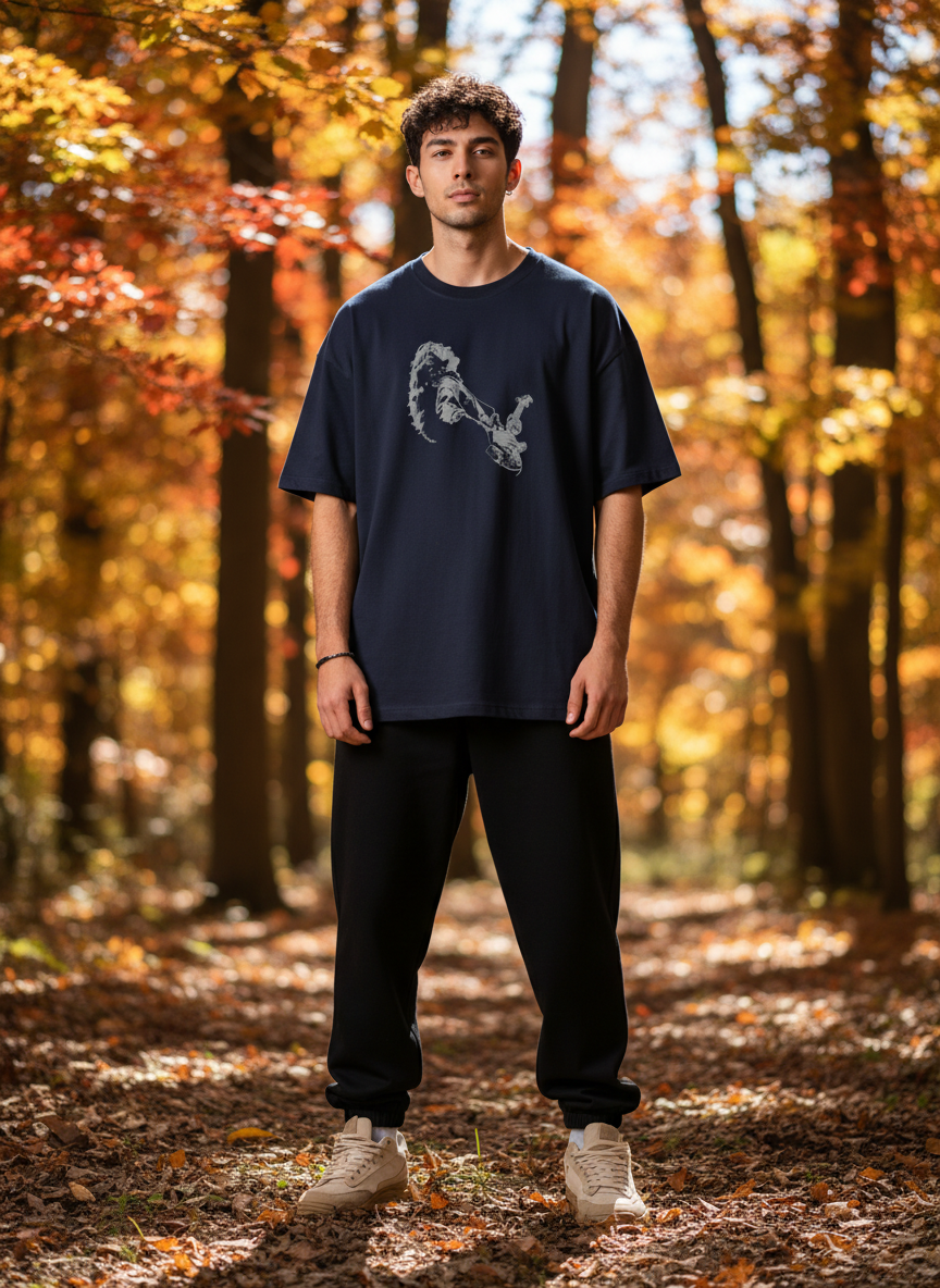 Men Oversized Cotton Printed T-Shirt