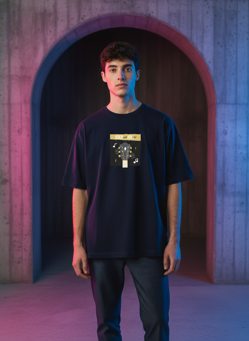 Men Oversized Cotton Printed T-Shirt
