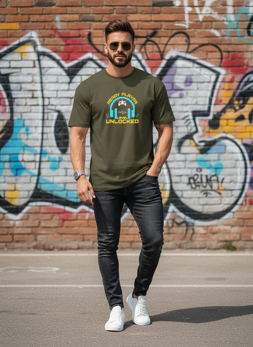 Men Oversized Cotton Printed T-Shirt