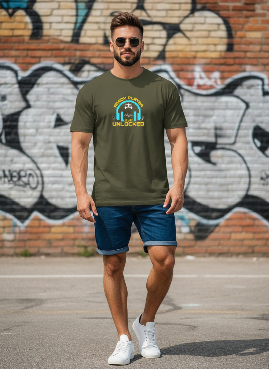 Men Oversized Cotton Printed T-Shirt