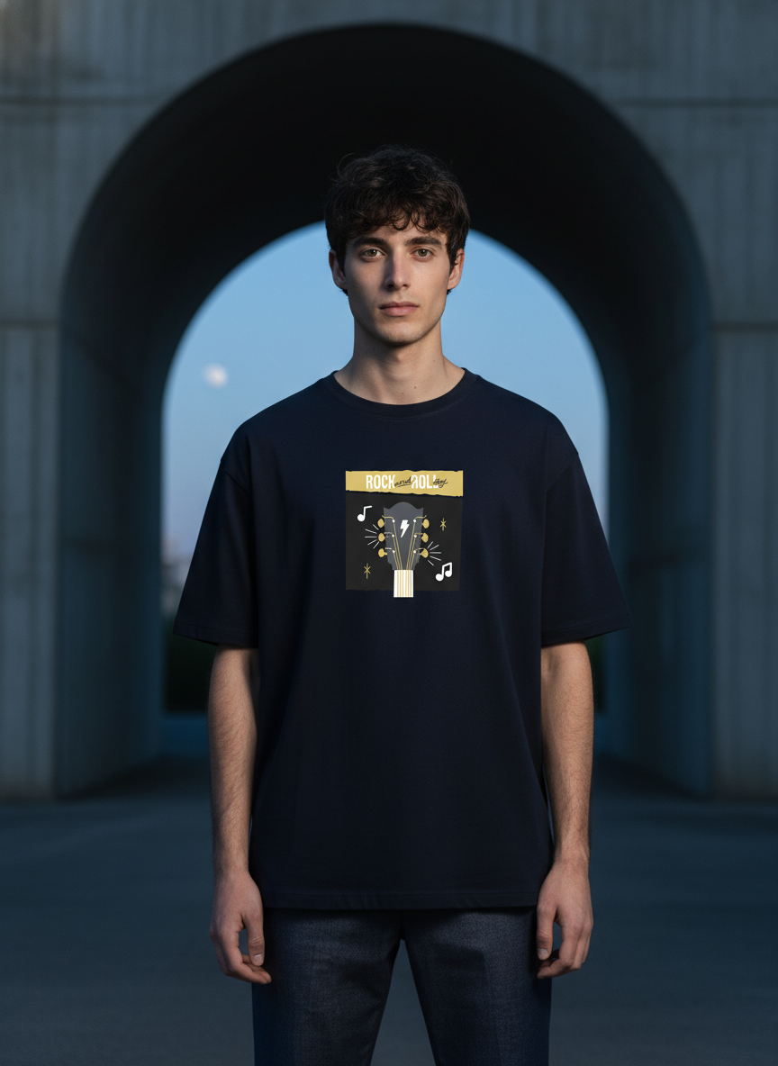 Men Oversized Cotton Printed T-Shirt